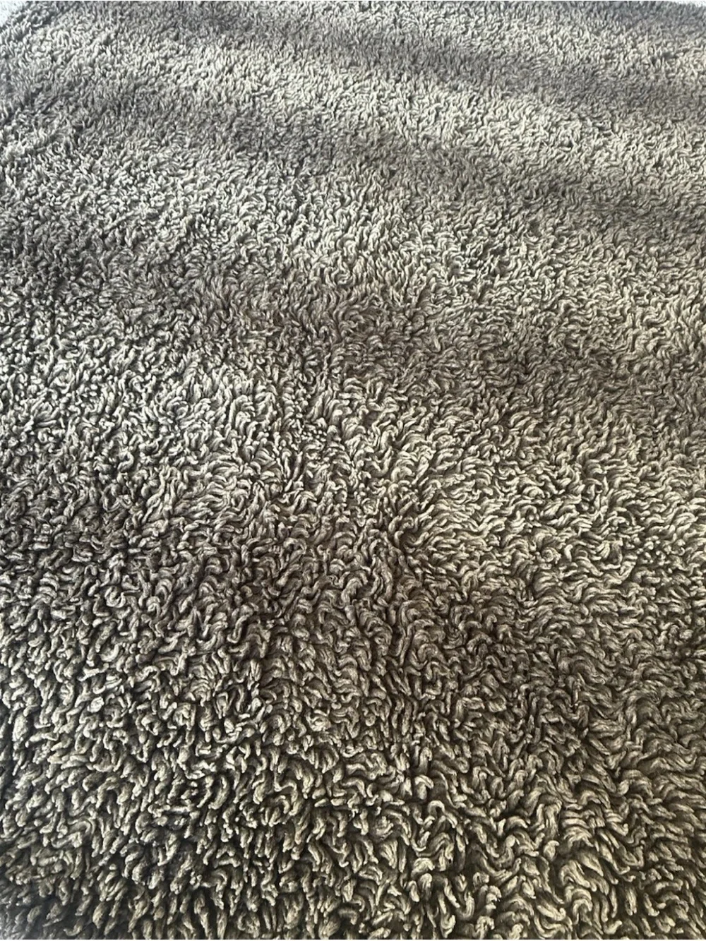 Restoration Hardware Faux Fur Brown Throw Blanket